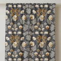 Dark Floral Linen Curtain: William Morris Inspired Vintage Drapery - Image 2