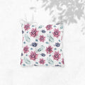 Floral Succulent Chair Cushion: Tufted Seat Pad with Ties - Indoor/Outdoor - Image 1