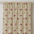 Dusty Rose Peony Linen Curtain Panel: Vintage Botanical Print - Image 2