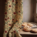 Floral Linen Curtain: William Morris Style Botanical Drapery - Image 1