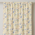 Blue Floral Linen Curtain Panel: Vintage Botanical Window Drapery - Image 2