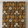 Victorian Floral Linen Curtain: Dark Academia Botanical Window Panel - Image 2