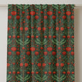 William Morris Style Linen Curtain: Dark Floral Botanical Drapery - Image 3