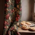Acanthus Linen Curtain Panel: Vintage Scroll Leaf, William Morris Style - Image 1