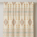 Boho Linen Curtain Panel: Geometric Aztec Print, Earthy Tones - Image 2