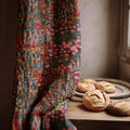 Wildflower Linen Curtain Panel: Dark Botanical Print, Custom Length - Image 1