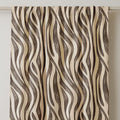 Linen Zebra Stripe Curtain Panel: Black & Beige Farmhouse Decor - Image 2