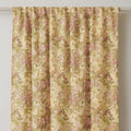 Vintage Floral Linen Curtain Panel: Beige Mauve Botanical Print - Image 2