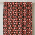Retro Floral Linen Curtain: Mid-Century Modern Geometric Window Panel - Image 2