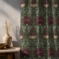 Vintage William Morris Inspired Floral Linen Curtain Panel - Image 2