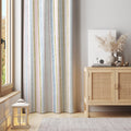 Colorful Pastel Stripe Curtain – Modern Vertical Pattern Window Drapes for Kids or Living Room - Image 1