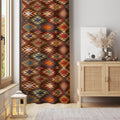 Boho Earth Tone Curtain – Rich Multicolor Aztec Panel for Eclectic or Rustic Interiors - Image 1