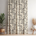 Elegant Floral Curtain –  Rose Pattern on Cream for Timeless French Cottage Charm - Image 1