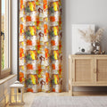 Watercolor Art Curtain – Bold Abstract Panel in Yellow, Orange and Green Tones - Image 1