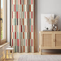 Retro Book Spine Print Curtain – Colorful Library Panel for Cozy Book Nook or Study - Image 1