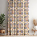 Geometric Boho Curtain Panel: Tribal Aztec Window Drape Bohemian Home Decor Vibrant Colorful - Image 1