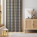 Rustic Plaid Curtains: Earthy Checkered Window Drapes with Vintage Woven Texture for Farmhouse Decor - Image 1