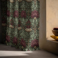 Vintage William Morris Inspired Floral Linen Curtain Panel - Image 3
