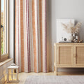 Peach and Burgundy Striped Curtain – Modern Vertical Line Window Panel for Minimalist Interiors - Image 1