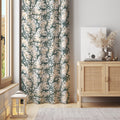 Dark Green Botanical Curtain – Lush Nature Inspired Elegant Foliage Design - Image 1