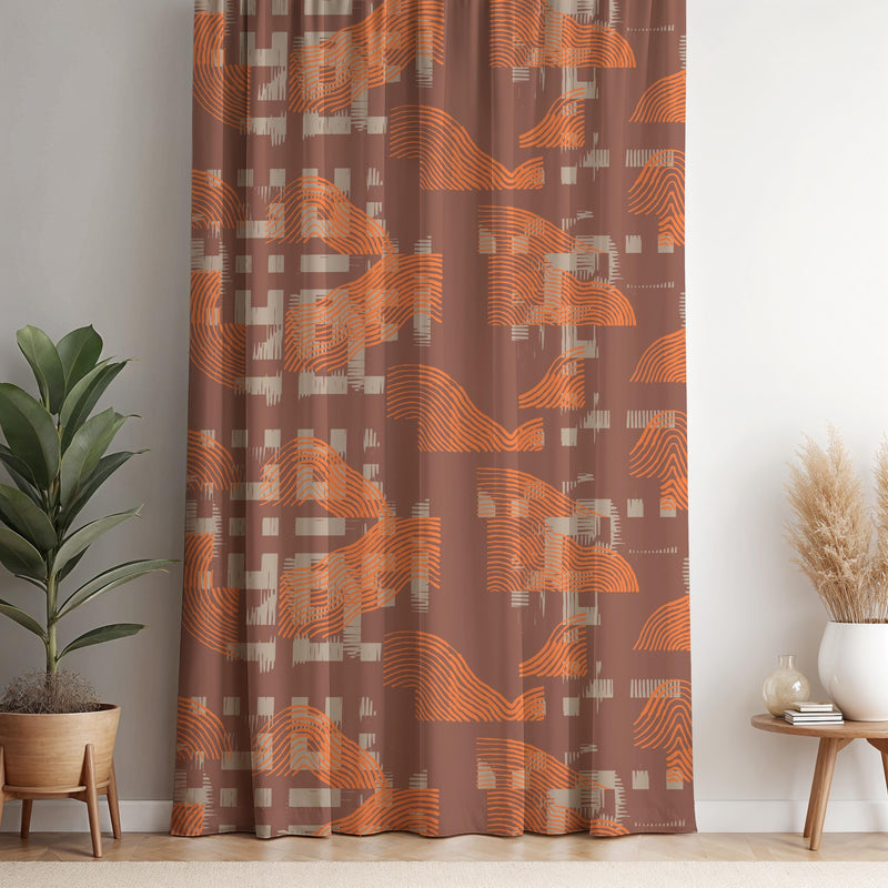 Oak Leaf Curtain Panel: Vintage William Morris Botanical Print