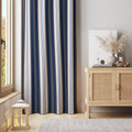 Geometric Curtain: Black and Gold Mid Century Modern Window Panel - Image 1