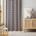 Tribal Geometric Curtain – Monochrome Ethnic Stripe Pattern for Boho or Modern Spaces - Image 1