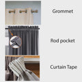 Abstract Patchwork Curtain Panel: Boho Geometric Window Drape - Image 7
