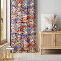 Bold Patchwork Floral Curtain – Artistic Boho Panel with Mixed Motifs in Bright Colors - Image 1