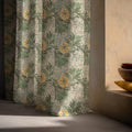 Green William Morris Linen Curtain – Vintage Floral Botanical Window Panel, Custom Drapes - Image 3