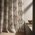 Art Nouveau Tulip Linen Curtain – Neutral Floral Window Panel, Custom Drapes - Image 2