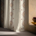 Southwestern Linen Curtain: Tribal Star Terracotta & Mustard Panel - Image 3