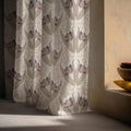 Art Nouveau Tulip Linen Curtain – Neutral Floral Window Panel, Custom Drapes - Image 3