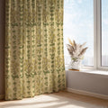 Yellow Floral Tree Curtain Panel, Botanical Print Drapes - Image 3