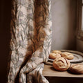 Sage Thistle Linen Curtain – William Morris Style Floral Window Panel - Image 1