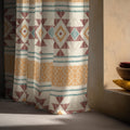 Boho Aztec Linen Curtain Panel, Geometric Southwest Window Treatment - Image 3