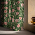 Linen Curtain - Dark Green William Morris Floral Botanical Panel - Image 6