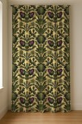 Linen Curtain – Thistle Garden Pattern, William Morris Style Botanical Drapes - Image 5