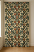 William Morris Thistle Linen Curtain Panel Green Acanthus Terracotta Floral Drapes - Image 5