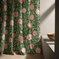 Linen Curtain - Dark Green William Morris Floral Botanical Panel - Image 4