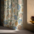 Art Nouveau Linen Curtain Panel: Botanical Seed Pod Print - Image 4