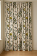 Botanical Linen Curtain: Watercolor Fern & Flower Print, Custom Size - Image 5