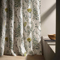 Botanical Linen Curtain: Watercolor Fern & Flower Print, Custom Size - Image 6