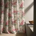 Leopard Linen Curtain Panel: Pink Cheetah Floral Print, Custom Drapery - Image 6