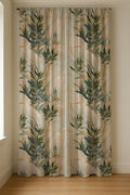 Heron Botanical Linen Curtain: Watercolor Bird Print, Neutral Nature Drapery - Image 5