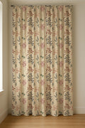 Botanical Linen Curtain Panel – Neutral Leaf Print, Soft Floral Drapery - Image 5