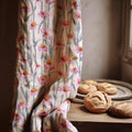 Pink Daisy Linen Curtain Panel | Watercolor Wildflower Print, Custom Size - Image 1