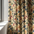 Linen Curtain Panel: Vintage Damask Floral Print, Optional Blackout - Image 3