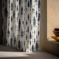 Indigo Shibori Linen Curtain Panel - Coastal Modern Drape - Image 4