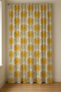 Sunflower Linen Curtain Panel - Yellow Floral Print, Custom Size - Image 5